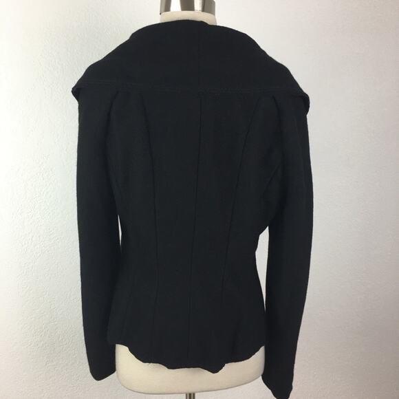 Cole Haan Black Wool, Alpaca Coat 4 - Picture 5 of 8